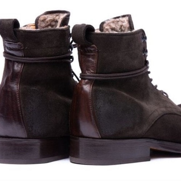 Hudsonshoes Yew Brown suede Brown Boots - Picture 2 of 5